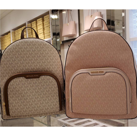 Michael Kors Backpack Jaycee Large Zip Pocket Backpack Vanilla Acorn available - Picture 5 of 5
